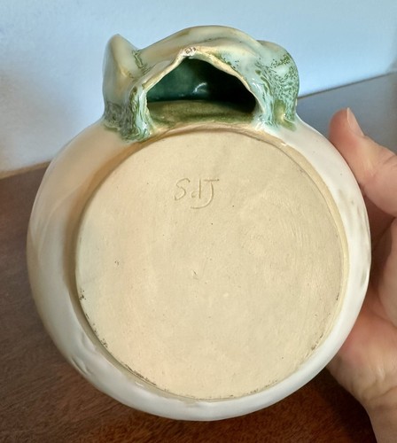 Bird Planter Green Glazed Pottery Bowl Dish Art Turkey 6x5x3” - Picture 5 of 5