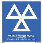 Worksafe SS51A1 Warning Safety Sign - MOT Testing Station - Aluminium Composite