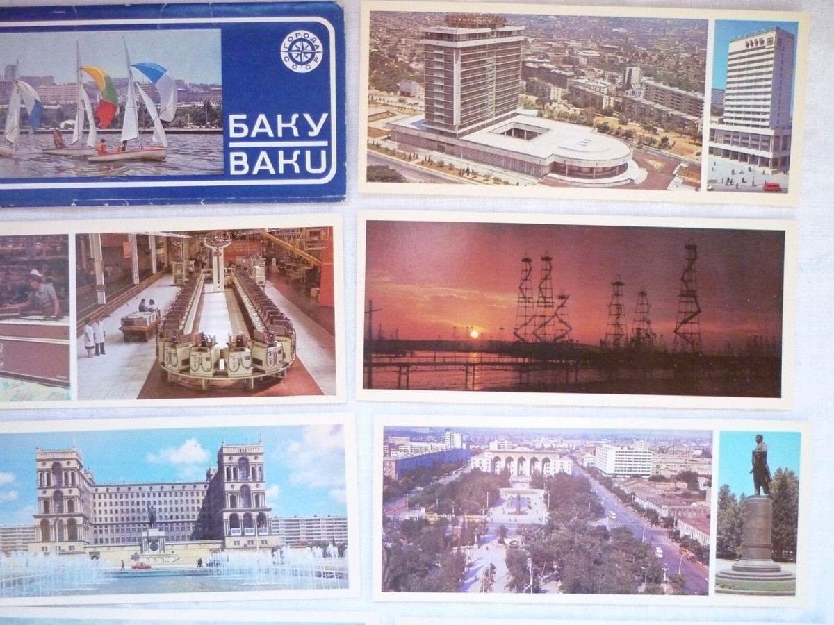 Bakuページ Baku city Azerbaijan set of postcards 1980 USSR | eBay