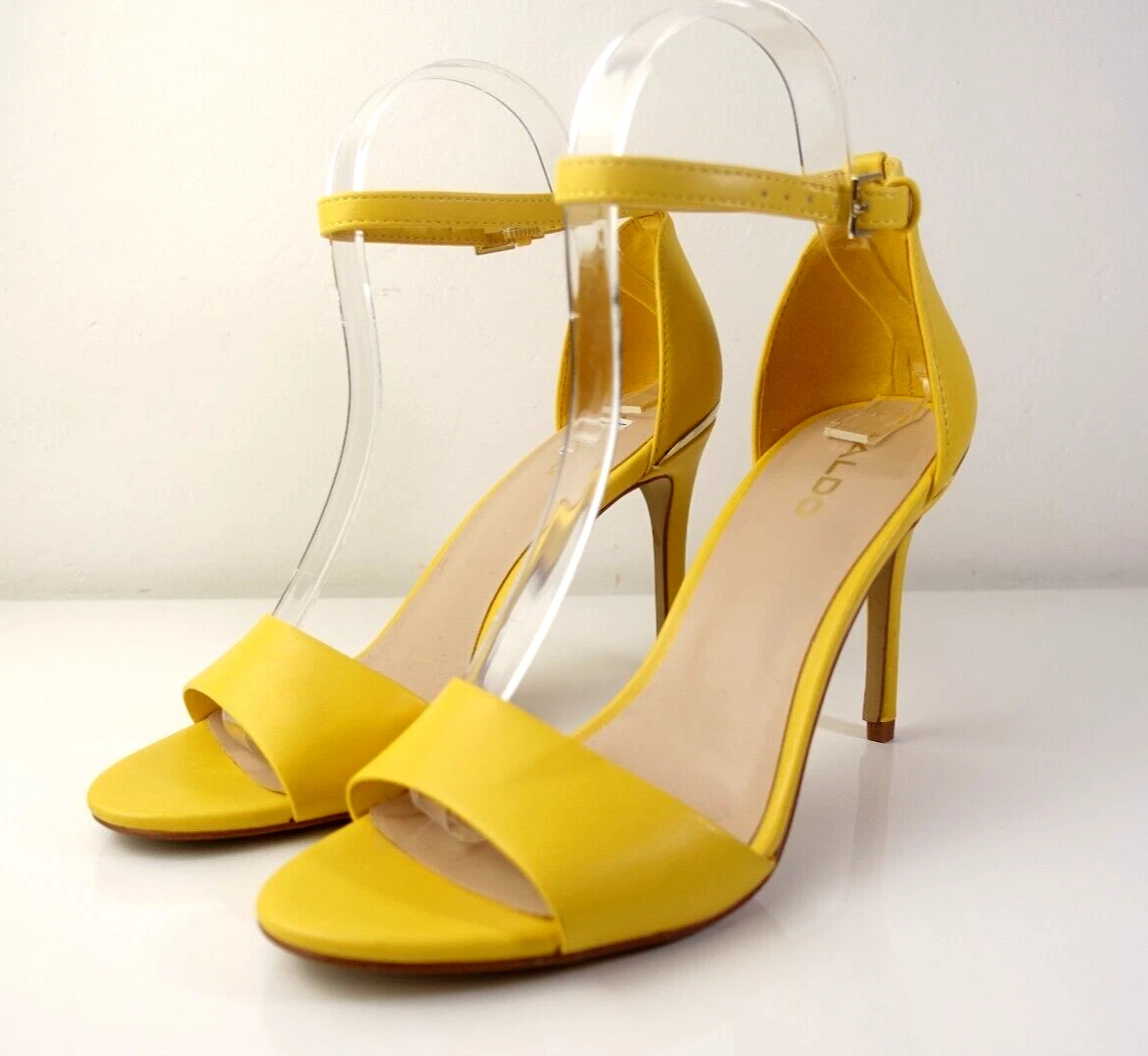 Buy Yellow Heeled Sandals for Women by Everqupid Online | Ajio.com