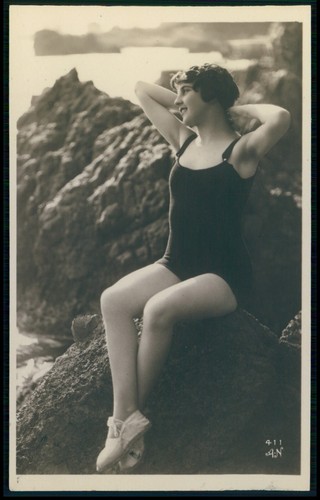ss Risque baño belleza mujer original años 20 francés foto postal lote conjunto de 5 - Imagen 2 de 6