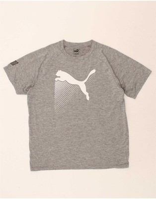 PUMA Mens Graphic T-Shirt Top Large Grey Polyester LC05