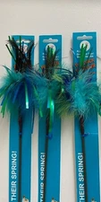 3 COUNT LONG CAT TEASER GO CAT SPARKLING MYLAR PEACOCK SPARKLER 36 INCH WAND