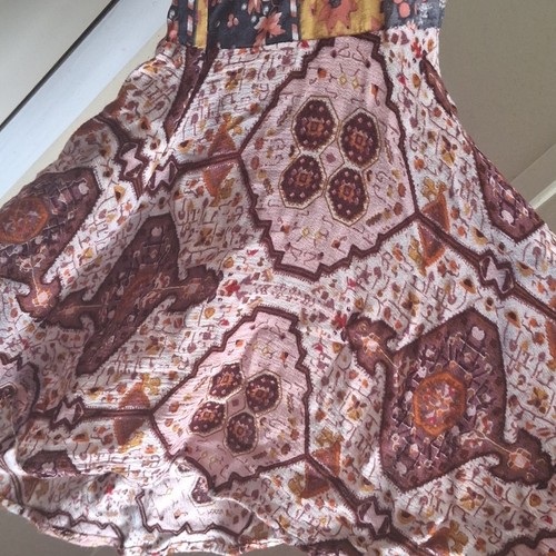 Umgee Ruffled Long Body Kimono with a Multicolored Print Size Small Romantic - Picture 10 of 11