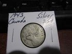 Canada 1943 - 25 Cent Quarter Canadian Coin - 80% Silver