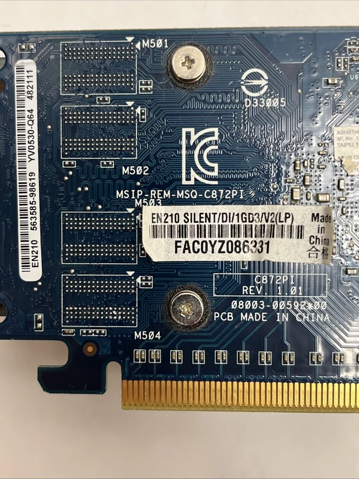 ASUS EN210 Silent/DI/1GD3/V2(LP) PCI-E VGA DVI-D HDMI Video Graphics Card R:A116 - Image 4 of 4