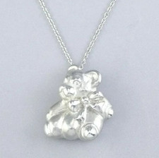 Tiffany & Co. Vintage Argento 925 Orso Collana Ciondolo Charm 5,9g Con Scatol...