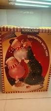 KIRKLAND Snowmen With Tree Color Changing LED Christmas Figure Christmas in Box