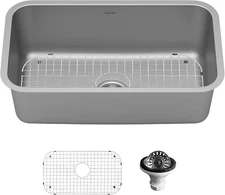 Karran 30" Undermount 16-Gauge Extra-Large Single Bowl Stainless Steel Kitchen S
