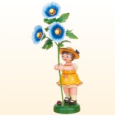 Original Hubrig Blumenkind Mädchen mit Malve Erzgebirge Fachhandel neu 2020