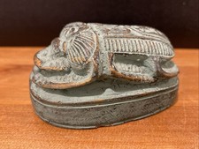 Egyptian Scarab Beetle Metal 2.75” Long 5.50 Oz Weight
