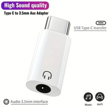 2 Pack USB-C Type C Adapter Port to 3.5MM Aux Audio Jack Earphone Headphone Car