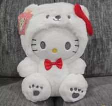 Sanrio Hello Kitty Plush Doll in White Bear Costume Plush 7.8 Inches