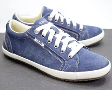 Taos Star Womens Sz US 8 EU 39 Blue Denim Canvas Comfort Sneakers Lace Up Shoes