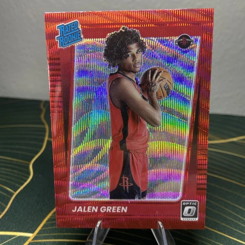 Jalen Green 2021-22 Panini Donruss Optic #159 Red Wave Prizm Rated Rookie RC