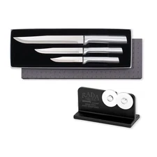 RADA 3-Piece Knife Gift Set with Sharpener – Stainless Steel, Made in USA