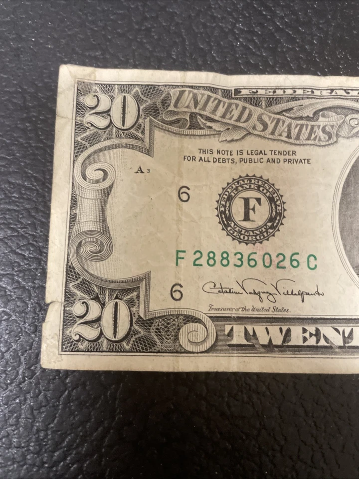 1990 Twenty Dollar ($20) Federal Reserve Note Vintage Circulated 35 Years Old - Image 4 of 4