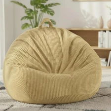 Stuffed Animal Storage Bean Bag Chair Cover (No Filler), Large Toy Storage Or...
