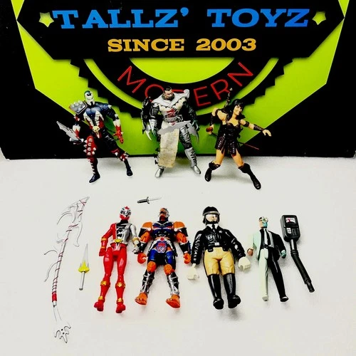 Vintage*80s/90s*Mixed Action Figure Toy Lot*7 Figures* Spawn*Bandai*DC*Xena*