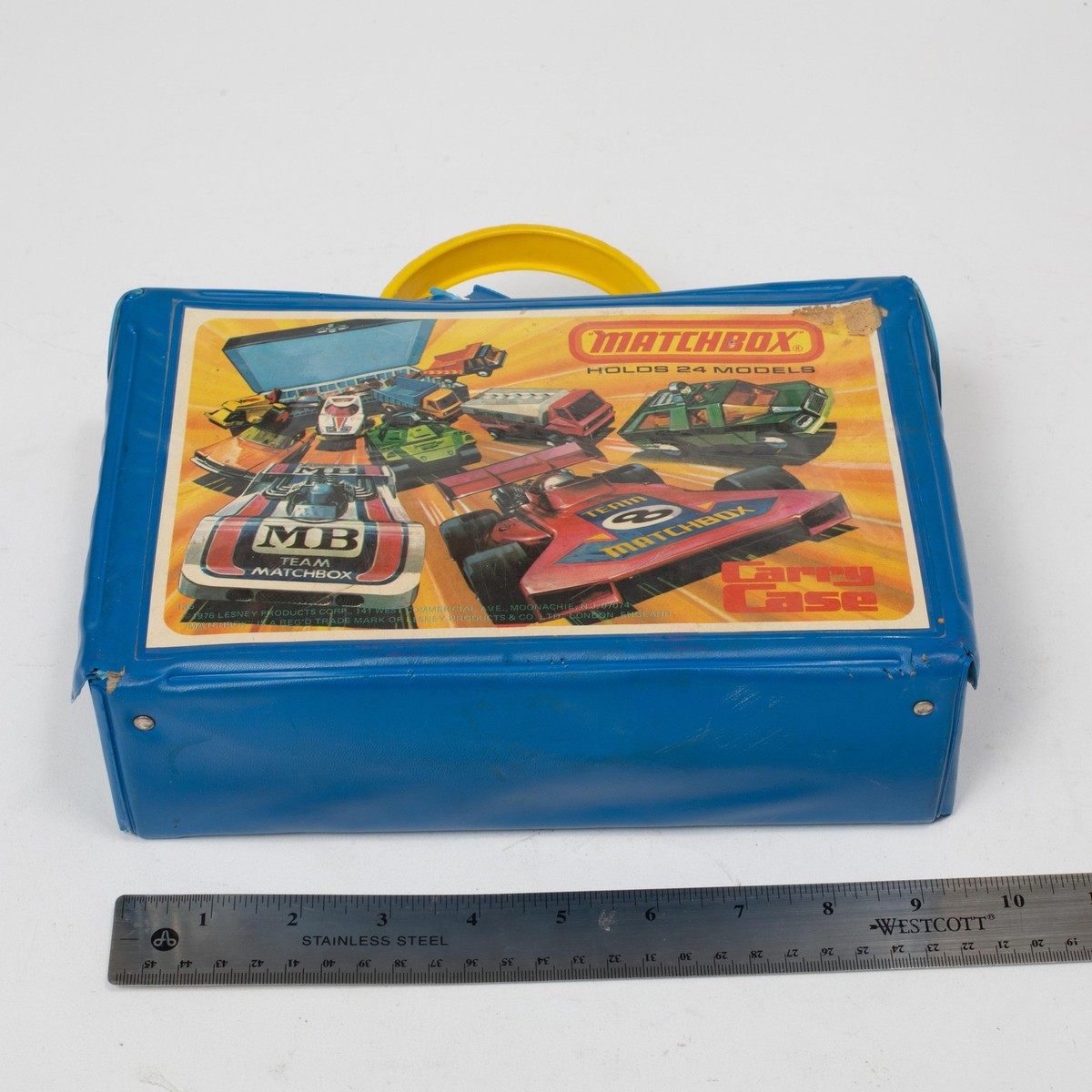 Vintage 1978 Matchbox Carry Case Holds 24 Cars Team Matchbox Blue