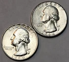 1964 P+D Washington Silver Quarter Choice BU Collection, Set - Q-BK5