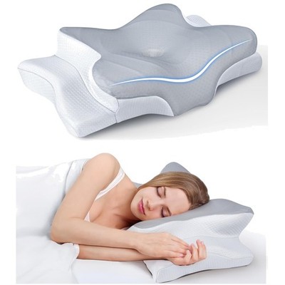Cooling Contour Memory Foam Pillow for Comfortable Sleep - Odorless & Ergonomic