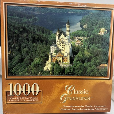 Neuschwanstein Castle Germany Jigsaw Puzzle 1000 Pc Class Treasures Sealed Vtg