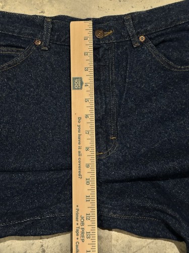 Vintage 90s Lee Jeans Regular Fit Bootcut Dark Blue Denim 32x34 NWT Dark Wash - Picture 10 of 12