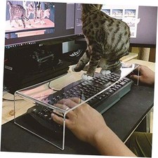 Clear Acrylic Keyboard Cover Protector Anti-Cat,2 in 1 Keyboard Bridge