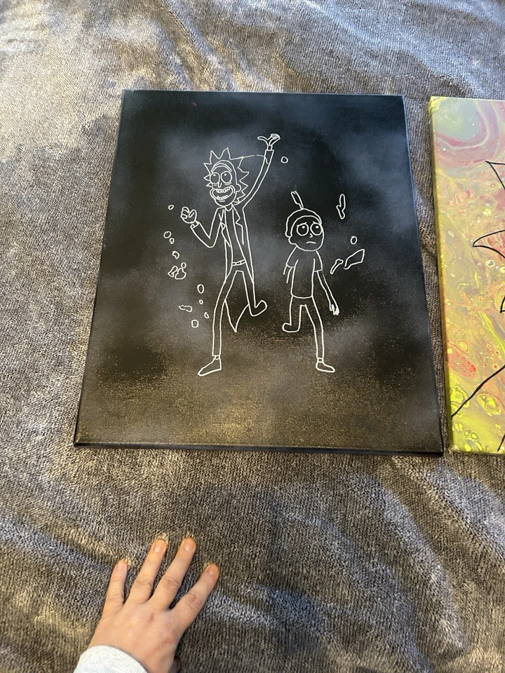 Tow Rick and Morty Canvas Paintings - Image 2 of 4
