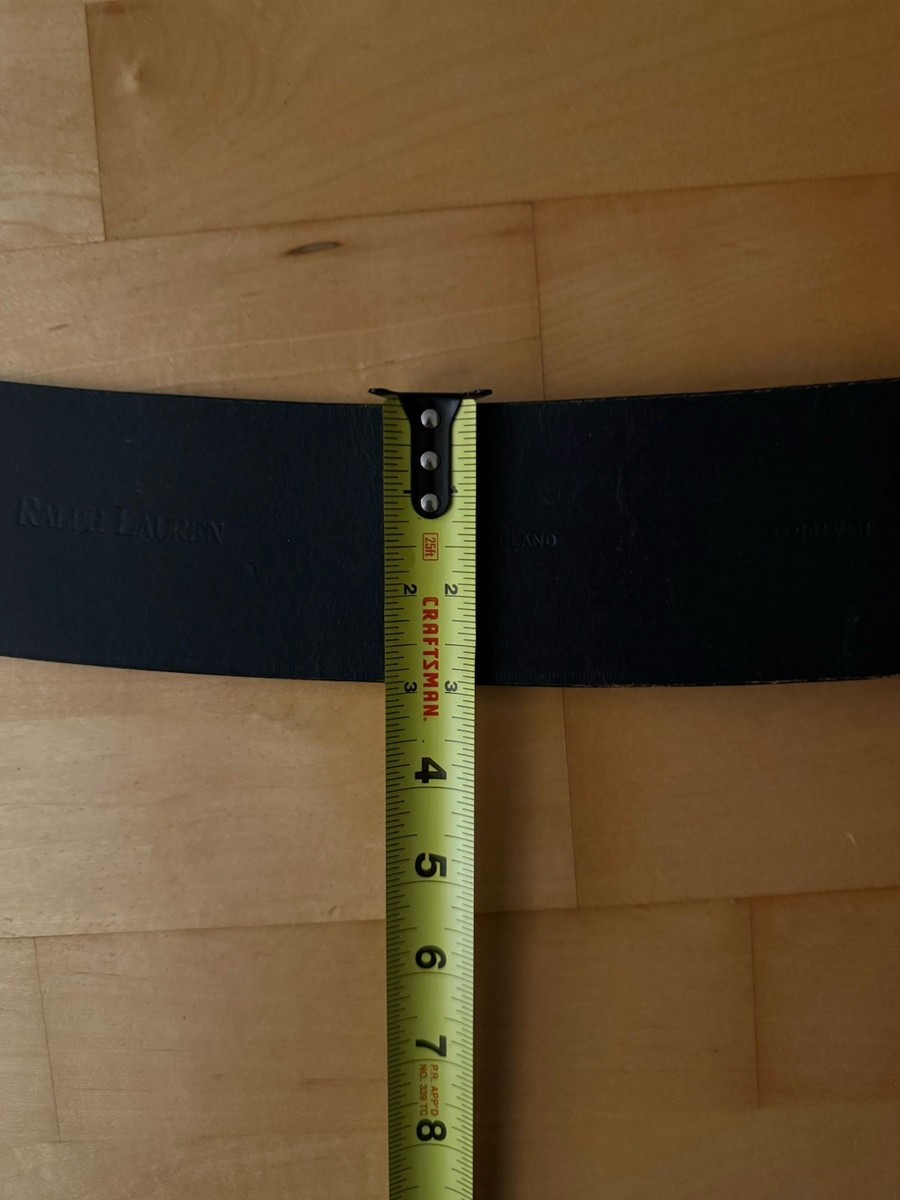 Ralph Lauren Black Leather Equestrian Double Buckle Wide  display picture 3