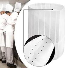 BIGNC 12 Pack Disposable 9" Paper Chef Hats for Restaurants, Catering & Parties