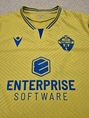 Macron Mens Warrington Town Football club 2022/23 Home Shirt  VGC XL 