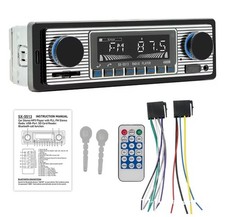 Autoradio rétro Bluetooth mains libres USB SD AUX MP3 1DIN Vintage T6R2