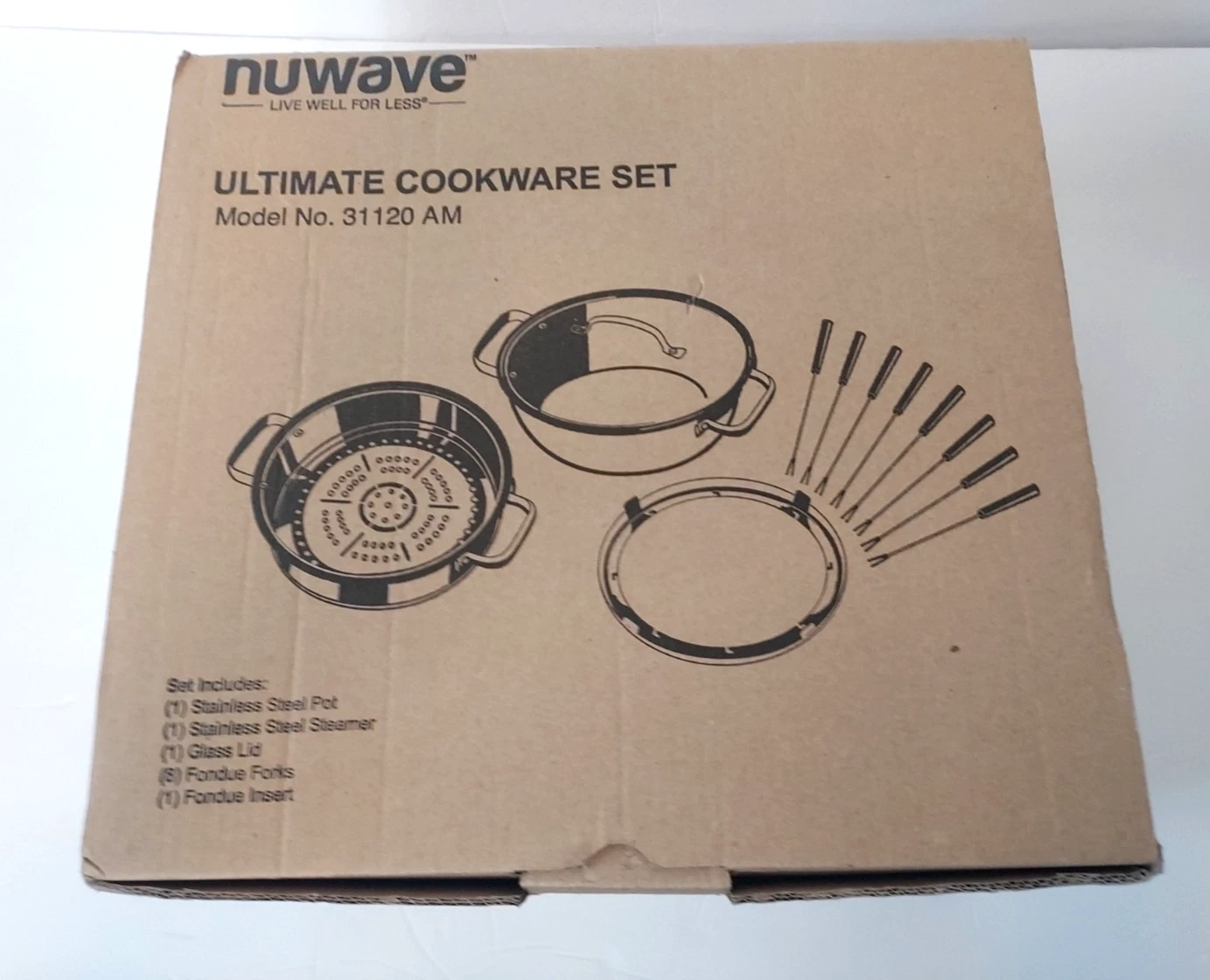 Nuwave Ultimate Induction 12 Pc Cookware Set 31120AM Steamer Fondue Kitchen Ware
Opens in a new wind