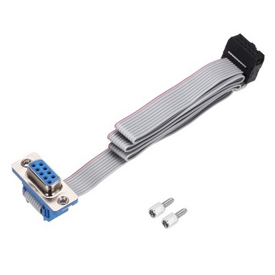10-Pin IDC Wire Flat Ribbon Cable DB9 Female to FC-10 Female 2.54mm Pitch