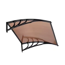 39.5 In. Polycarbonate Awning in Brown