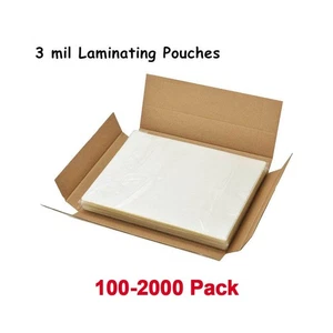3 Mil Thermal Laminating Pouches 100-2000 Pack 9 x 11.5" Letter Laminator Sheets