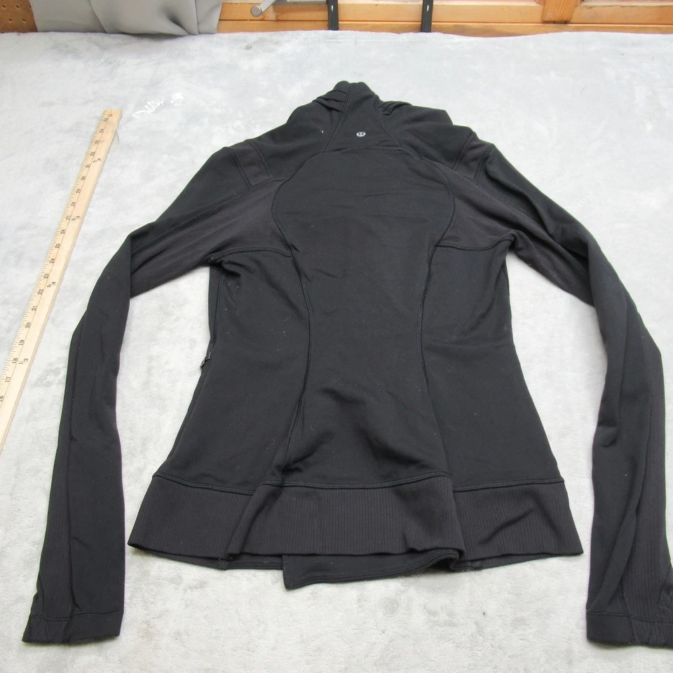 Chaqueta Lululemon Mujer 8 Negra Bhakti Yoga Pista Correr Gimnasio Absorber Correr Foto 3 de 4