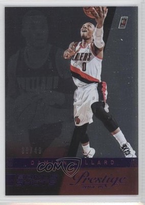 2014-15 Panini Prestige Bonus Shots Purple Plus 36/49 Damian Lillard #18 1l7