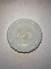 Antique Vintage Dithridge Milk Glass Easter Ducks Birds Pond Plate - 6 1/4”