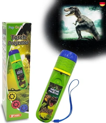 Pup Go Kinder Projektor Taschenlampe Dinosaurier mit 3 Disks 24 Bilder,