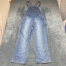 Vintage No Boundaries Overalls Juniors Large 11/13 Blue Denim Straight Leg