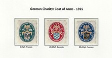 Germany, Weimar Republic, 1925, German Charity Coat of Arms, 2v, Nr. 375-377 MH*