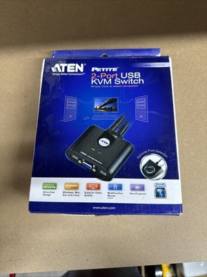 Aten 2-Port USB KVM Switch Blau KVM Switch