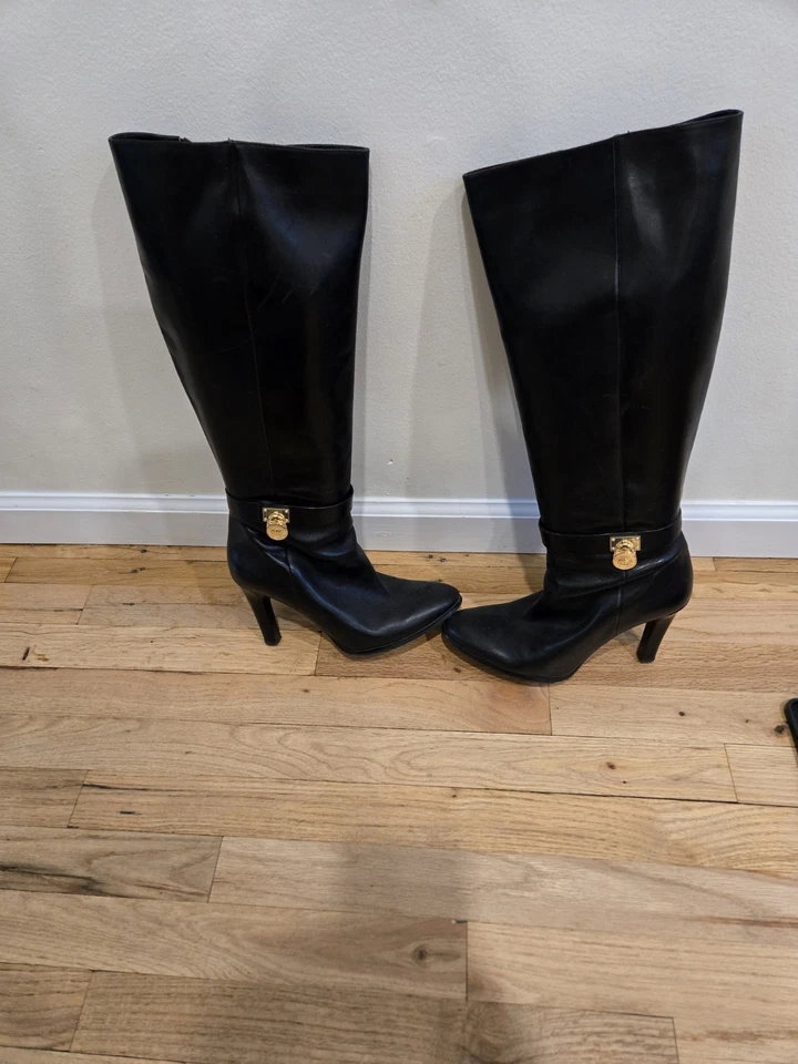 Michael Kors Hamilton 女式拉链靴黑色,10.0 美国 — 第 2/4 张图片