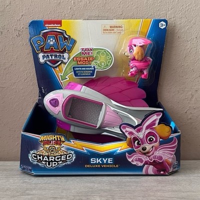 Paw Patrol Mighty Pups Charged Up Skye Figure Deluxe Vehicle Set Nickelodeon