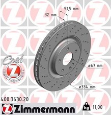 2x ZIMMERMANN Bremsscheibe COAT Z 400.3630.20 für MERCEDES SL R129 AMG 129 067 2x ZIMMERMANN Bremsscheibe COAT Z 400.3630.20 für MERCEDES SL R129 AMG 129 067