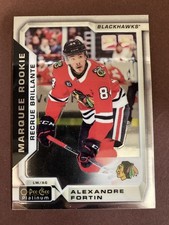 2018-19 OPC Platinum Marquee Rookie #186 Alexandre Fortin Chicago Blackhawks RC