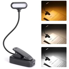 Rechargeable Book Light Mini LED Reading Light Flexible Easy Clip Lamp Portable